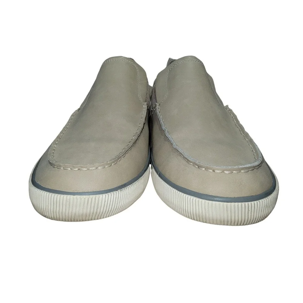 Skechers Men's Tan Leather Outdoor Boat Deck Fishing Slip On Shoes‎ Size 13